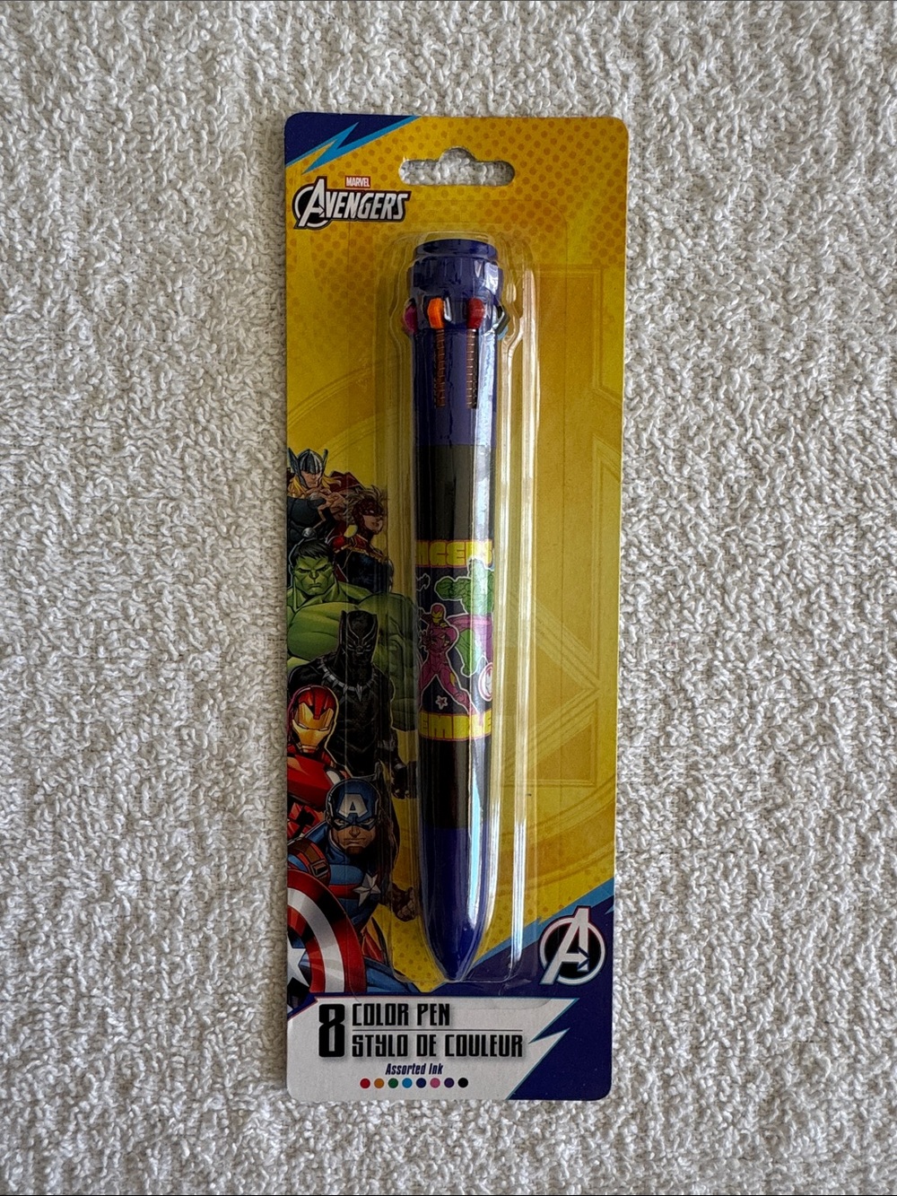 Marvel Avengers Multi-Color 8-Ink Pen - Purple and Black